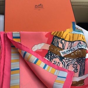 Hermes silk scarf 90